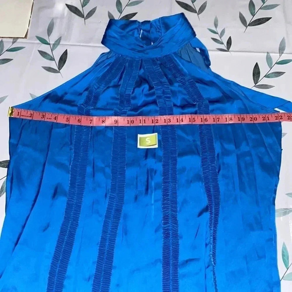 Ramy Brook Women's Sia Pleated Sleeveless High Neck Tank top - Picture 4 of 6